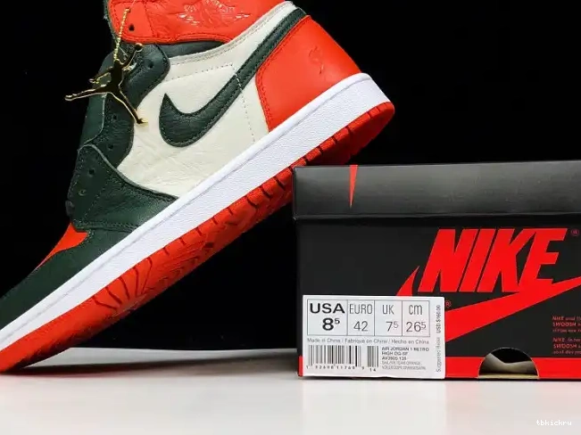 Rep TBkick High Air SoleFly Jordan AV3905-138 Retro 1 Orange OG x Sail Fir-Team 0523
